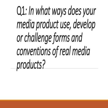 Evaluation question 1