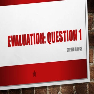 Evaluation question 1