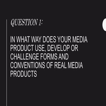 Evaluation question 1 