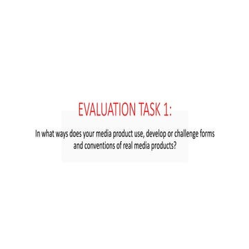 Evaluation Task 1 | PPT
