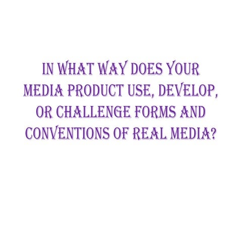 Evaluation Question 1 