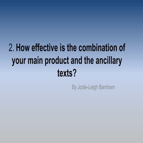 Evaluation - Question 2