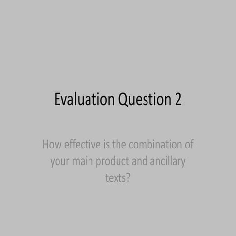 Evaluation question 2.0