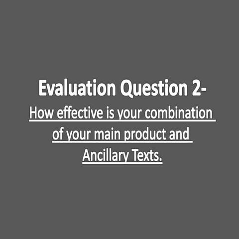 Evaluation question 2 | PPTX | Drama | Genres