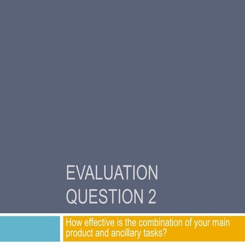 Evaluation question 2