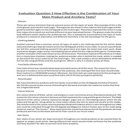 Evaluation question 2