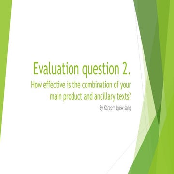 Evaluation question 2