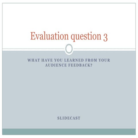 Evaluation Question 2 | PPTX