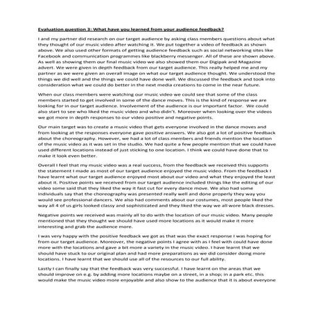 Evaluation question 3