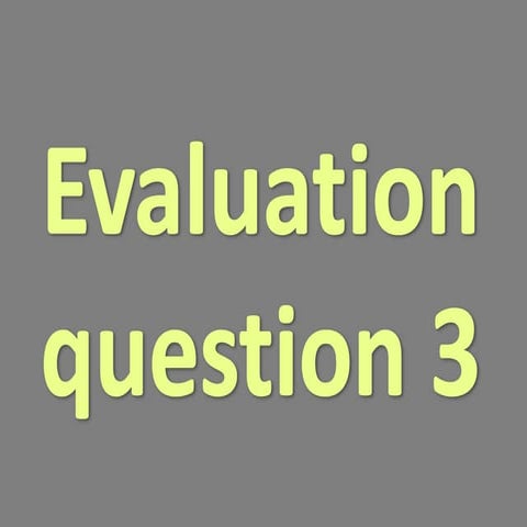 Evaluation question 3