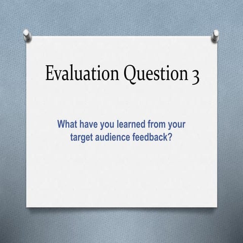 Evaluation - Question 3 | DOCX