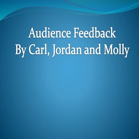Evaluation Question 3 (Audience Feedback Analysis) 