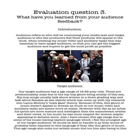 Evaluation question 3