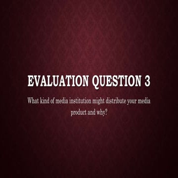 Evaluation 3 | PPTX