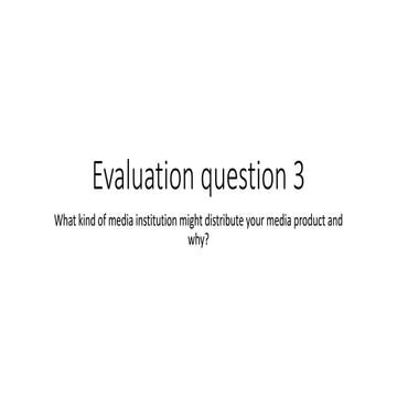 Evaluation 3 | PPTX