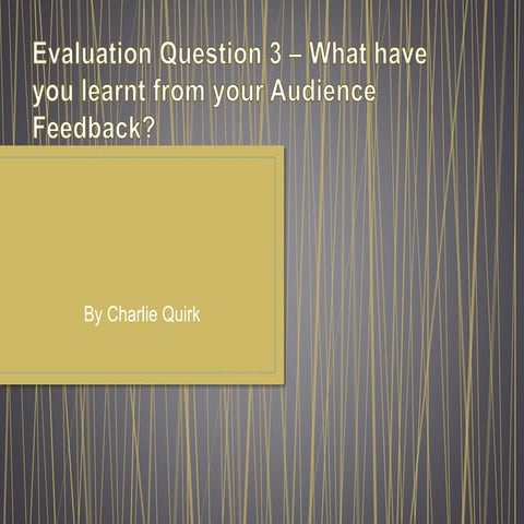 Evaluation - Question 3