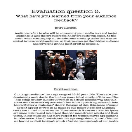 Evaluation question 3 3..