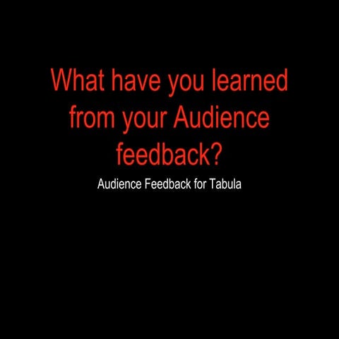 Evaluation question 3 ppt