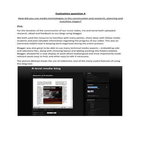 Evaluation question 4