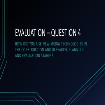 Evaluation – question 4