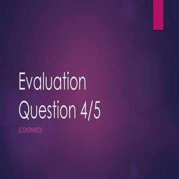 Evaluation question 4/5