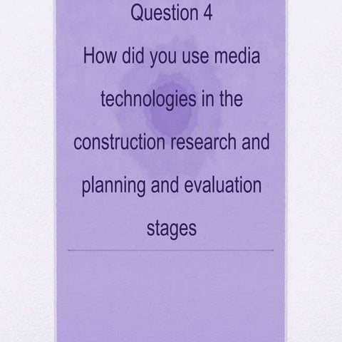 Music Video Evaluation Question 4 