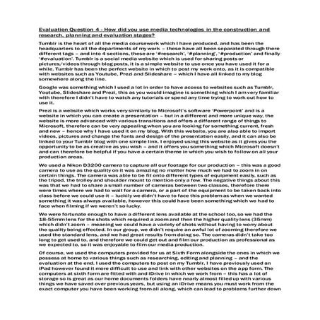 Evaluation question 4