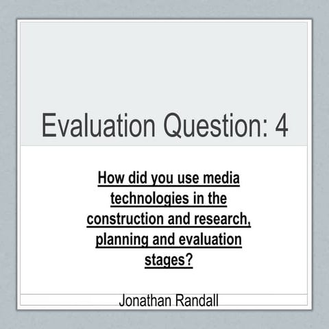 Evaluation question (final1): 4