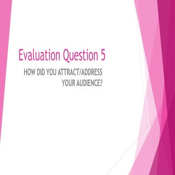 Evaluation question 5