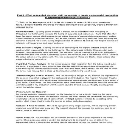 Evaluation question 5 part 1