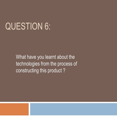 Evaluation question 6