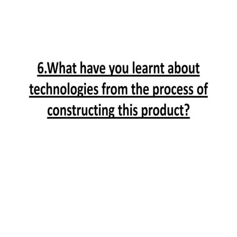 Evaluation question 6