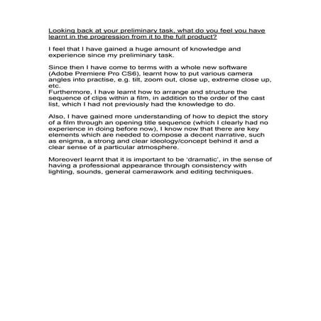 Evaluation Question 7