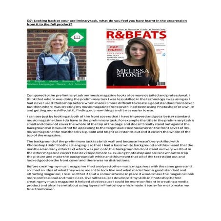 Evaluation question 7