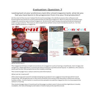 Evaluation question 7