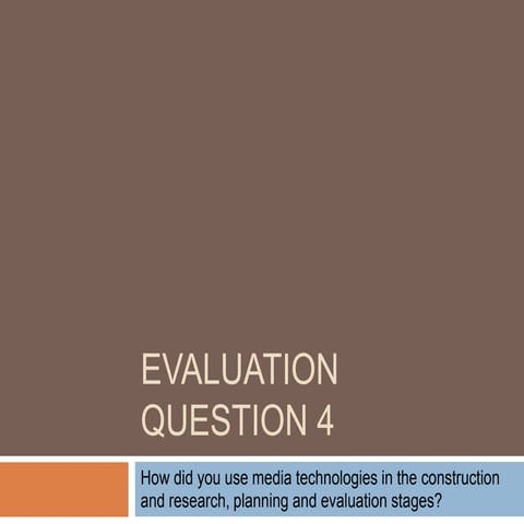 Evaluation question a2 4