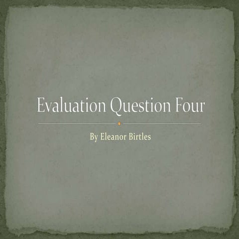 Media Evaluation Question Seven | PPTX