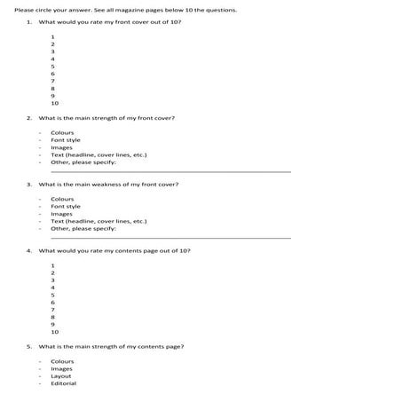Evaluation Questionnaire
