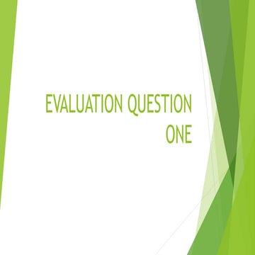 Evaluation: Question one | PPTX