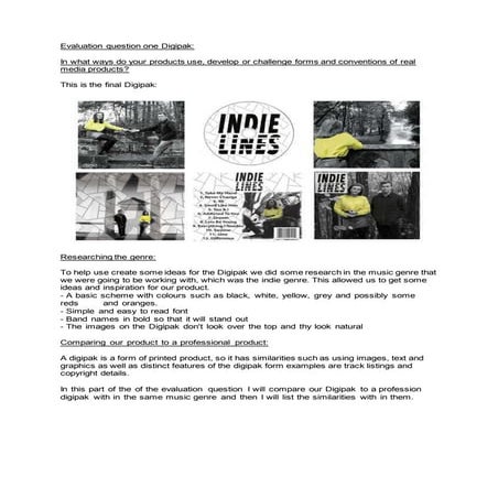 evaluation question one 