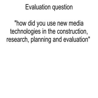 Evaluation question power point