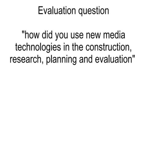 Evaluation question power point