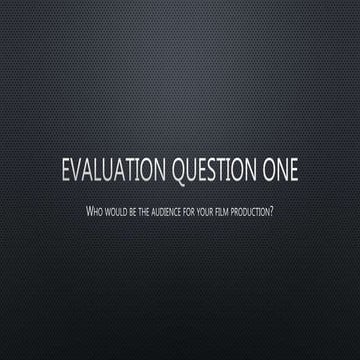 AS Media: Evaluation Question 1 | PPSX