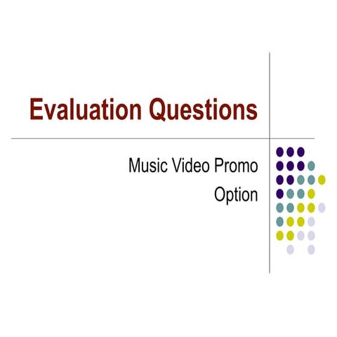 Evaluation questions