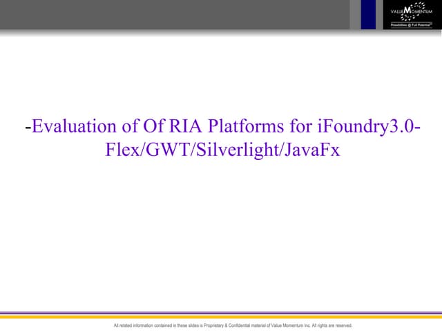 Evaluation Ria Frameworks