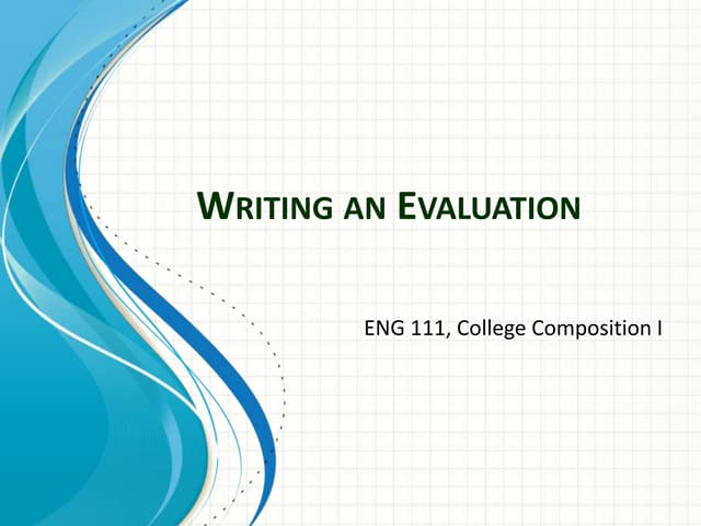 Evaluations
