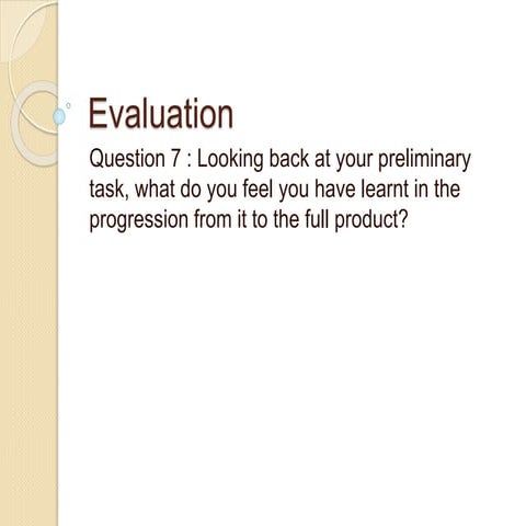 Evaluation slide show