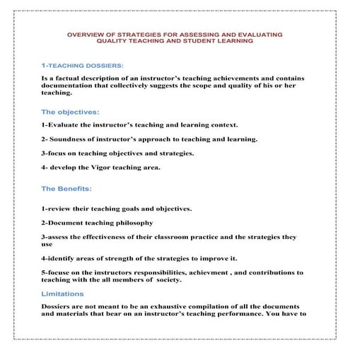 Evaluation strategy PDF Free Download