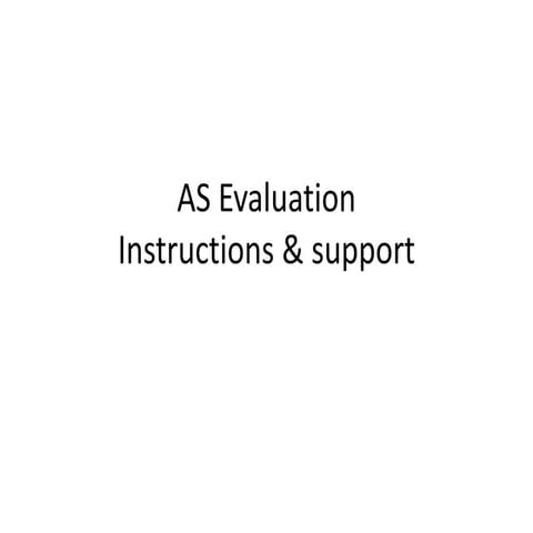 Evaluation support