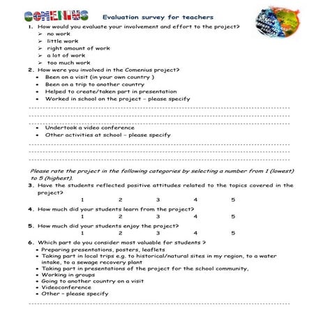 Questionnaire Teachers | PDF